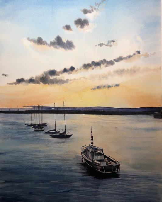 Dun Laoghaire Harbour in Dublin – Original Painting